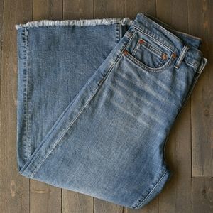 gap super wide leg crop size 28